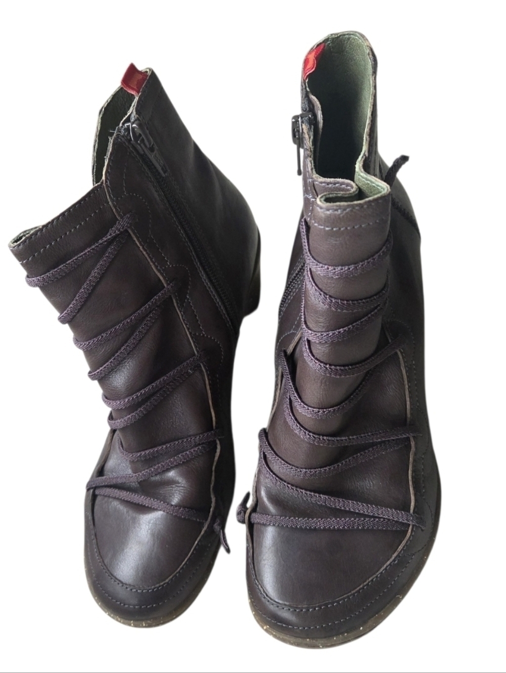 Camper Brown Leather Waterproof Peu Nara Elastic Ankle Boots Size 37 (US 7) - Picture 3 of 12